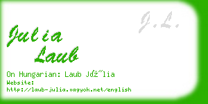 julia laub business card